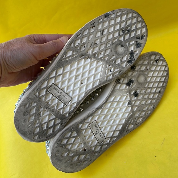 Silver/gray Giuseppe Zanotti leather with silver studs - Picture 13 of 14